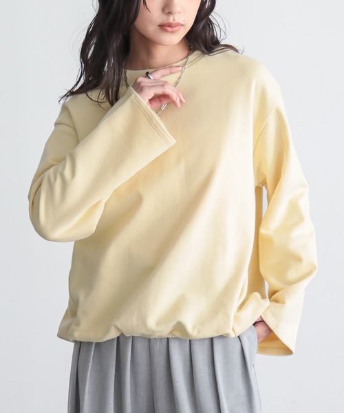 for/c(フォーシー)の「バルーンヘムトップス【サスティナブル】(Tシャツ/カットソー・レディース・ライトグレー/イエロー/ブラック/オフホワイト・L/M)」の4枚目の写真