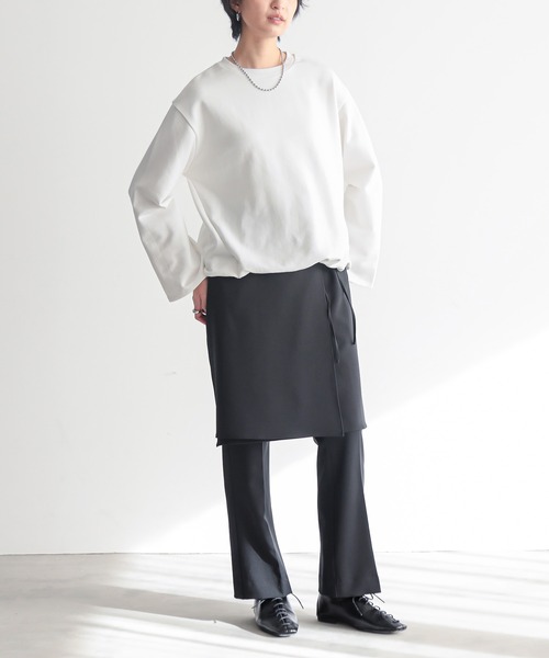 for/c(フォーシー)の「バルーンヘムトップス【サスティナブル】(Tシャツ/カットソー・レディース・ライトグレー/イエロー/ブラック/オフホワイト・L/M)」の11枚目の写真