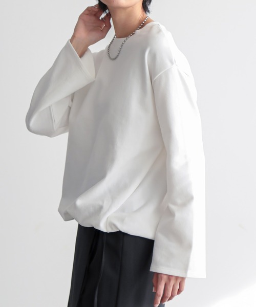 for/c(フォーシー)の「バルーンヘムトップス【サスティナブル】(Tシャツ/カットソー・レディース・ライトグレー/イエロー/ブラック/オフホワイト・L/M)」の9枚目の写真
