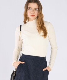 シャーリング ジャージー タートル プルオーバー