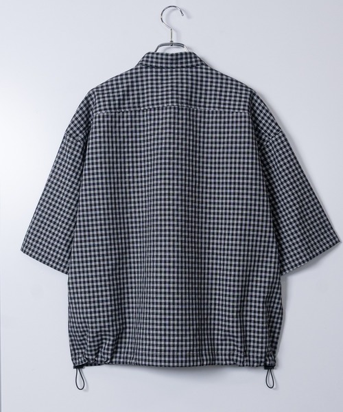 THRASHER(スラッシャー)の「【at】〔THRASHER/スラッシャー〕ダメージアップリケ ドローコード付きミニチェックシャツ(シャツ/ブラウス・メンズ・ブラック/サックスブルー/レッド・MEDIUM/LARGE)」の7枚目の写真