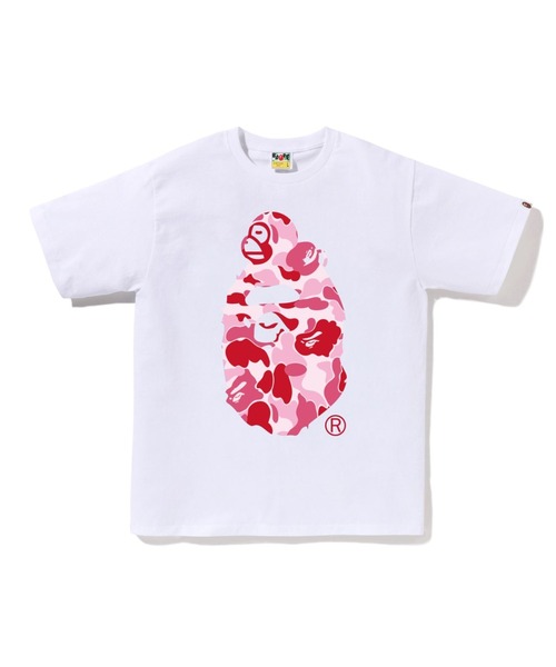 A BATHING APE(アベイシングエイプ)の「ABC CAMO MILO ON BIG APE TEE(Tシャツ/カットソー・メンズ・ホワイト×グリーン/ブラック×グリーン/ホワイト×ブルー/ブラック×ピンク/ホワイト×ピンク/ブラック×ブルー・MEDIUM/SMALL/XXX-LARGE/X-LARGE/XX-LARGE/LARGE)」の3枚目の写真