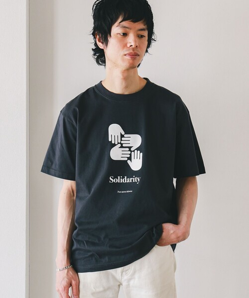 BEAMS RECORDS(ビームスレコーズ)の「POET MEETS DUBWISE / SOLIDARITY T-Shirt(Tシャツ/カットソー・メンズ・ホワイト/ブラック系その他4・LARGE/MEDIUM/X-LARGE)」の3枚目の写真