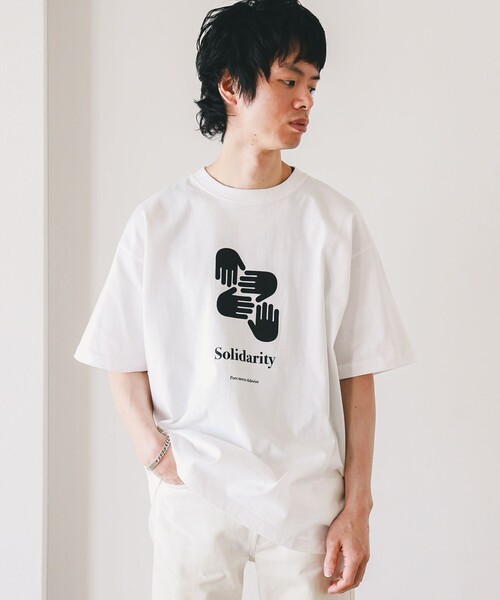 BEAMS RECORDS(ビームスレコーズ)の「POET MEETS DUBWISE / SOLIDARITY T-Shirt(Tシャツ/カットソー・メンズ・ホワイト/ブラック系その他4・LARGE/MEDIUM/X-LARGE)」の13枚目の写真