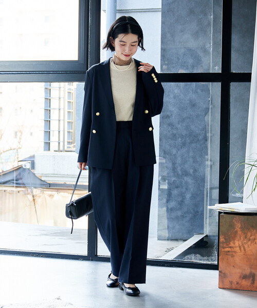 セール】限定展開 接触冷感/UV LINEN TOUCH ダブルブレストジャケット