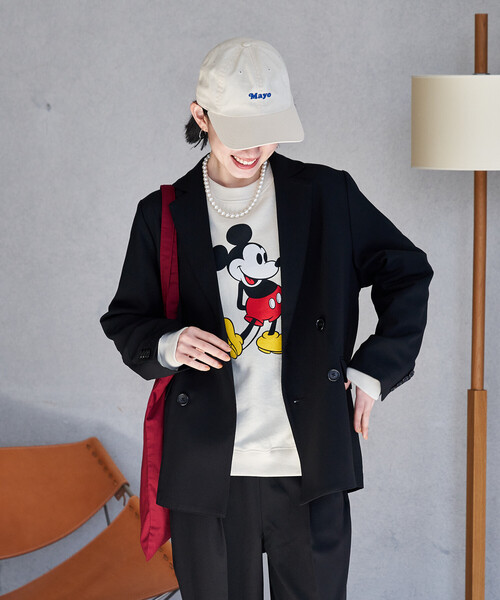 FREAK'S STORE(フリークスストア)の「接触冷感/UV LINEN TOUCH ダブルブレストジャケット セットアップ/リネンタッチ 限定展開(セットアップ・レディース・ブラック/ネイビー/ベージュ・SMALL/MEDIUM)」の2枚目の写真