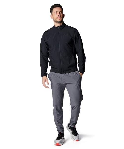 UNDER ARMOUR(アンダーアーマー)の「アンダーアーマー UAフレッシュウーブン フルジップ ジャケット(ジャージ・メンズ・ブラック×ブラック/グレー・3L/LL/L/M/S)」の7枚目の写真