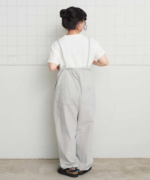 l'atelier du savon(アトリエドサボン)の「ぽつぽつしたミニチェック 細リボンつりパンツ(その他パンツ・レディース・ブルー/ブラック/ピンク・FREE)」の15枚目の写真