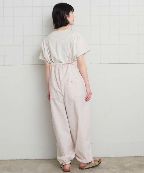 l'atelier du savon(アトリエドサボン)の「ぽつぽつしたミニチェック 細リボンつりパンツ(その他パンツ・レディース・ブルー/ブラック/ピンク・FREE)」の8枚目の写真