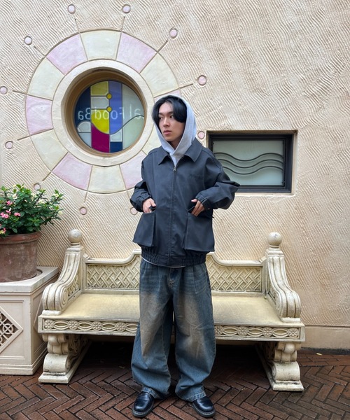 My sugar Babe(マイシュガーベイブ)の「embroidered leather blouson(ブルゾン・メンズ・ブラック・LARGE/MEDIUM)」の1枚目の写真