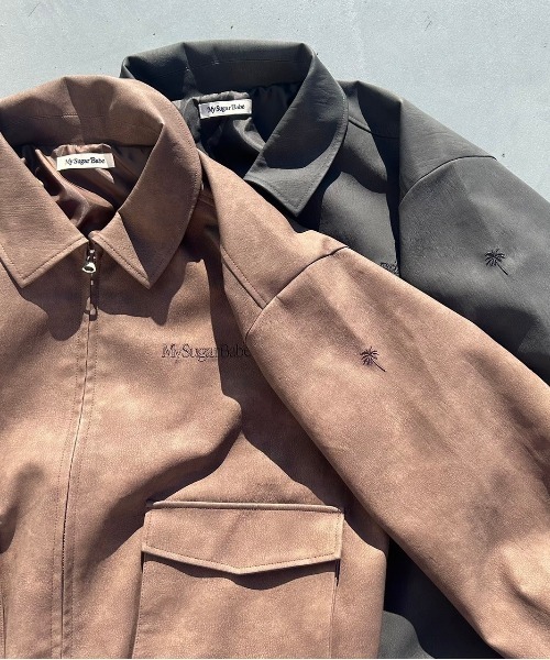 My sugar Babe(マイシュガーベイブ)の「embroidered leather blouson(ブルゾン・メンズ・ブラック・LARGE/MEDIUM)」の14枚目の写真