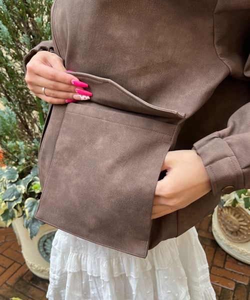 My sugar Babe(マイシュガーベイブ)の「embroidered leather blouson(ブルゾン・メンズ・ブラック・LARGE/MEDIUM)」の6枚目の写真