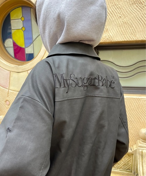 My sugar Babe(マイシュガーベイブ)の「embroidered leather blouson(ブルゾン・メンズ・ブラック・LARGE/MEDIUM)」の11枚目の写真