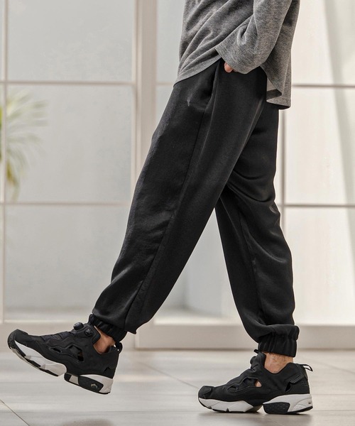 CAMBIO（カンビオ）の「mp14752-サテンライクドレープリブパンツ(26048CMY)（その他パンツ・メンズ・ブラック/ベージュ/ネイビー・S/M/L）」の15枚目の写真