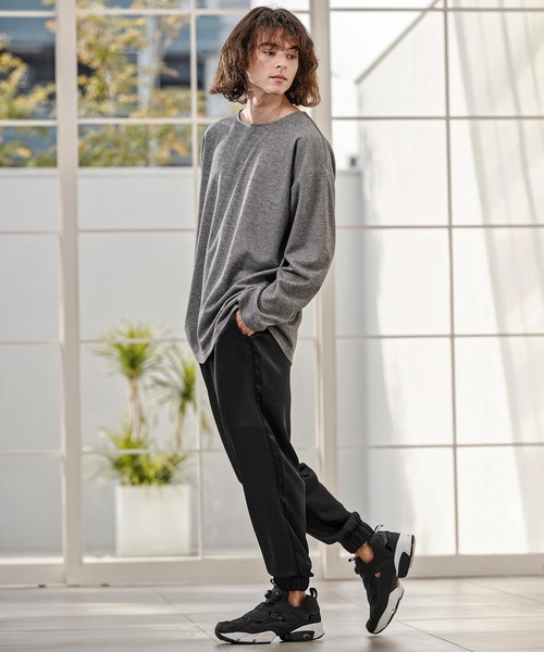 CAMBIO（カンビオ）の「mp14752-サテンライクドレープリブパンツ(26048CMY)（その他パンツ・メンズ・ブラック/ベージュ/ネイビー・S/M/L）」の17枚目の写真