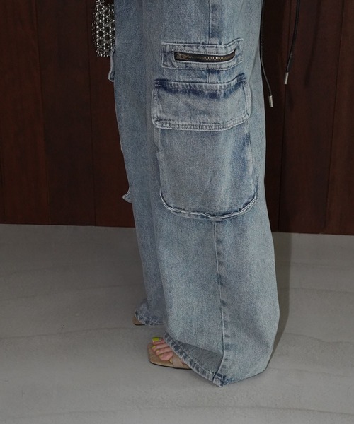 chuclla(チュクラ)の「ヴィンテージライクカーゴデニムパンツ chw26s137(デニムパンツ・レディース・ブルー・S/L/M)」の7枚目の写真