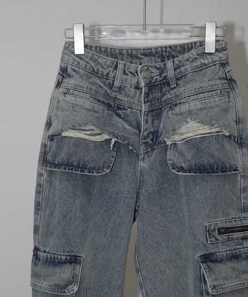 chuclla(チュクラ)の「ヴィンテージライクカーゴデニムパンツ chw26s137(デニムパンツ・レディース・ブルー・S/L/M)」の12枚目の写真