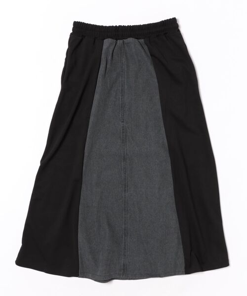 Paradise Picnic（パラダイスピクニック）の「ドッキングラインデニムスカート（デニムスカート・レディース・ブラック/ブルー・FREE）」の3枚目の写真