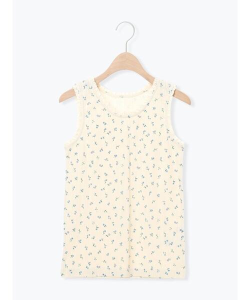 Samansa Mos2(サマンサ モスモス)の「花柄パターンメッシュレース付ノースリーブ(Tシャツ/カットソー・レディース・オフホワイト/チャコールグレー/キナリ・F)」の13枚目の写真