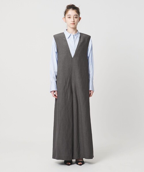 SACRA(サクラ)の「<SACRA>ノースリーブ オールインワン パンツ(つなぎ/オールインワン・レディース・ダークグレー/ブラック・38)」の7枚目の写真