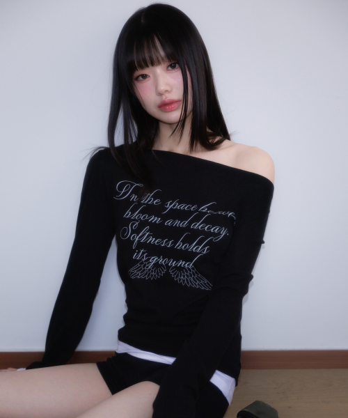 ROSEFRANTZ（ロゼフランツ）の「Lettering Angel Long Sleeve [Black]（Tシャツ/カットソー・レディース・ブラック・OS）」の22枚目の写真