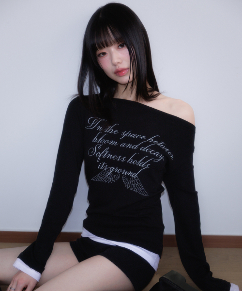 ROSEFRANTZ（ロゼフランツ）の「Lettering Angel Long Sleeve [Black]（Tシャツ/カットソー・レディース・ブラック・OS）」の21枚目の写真