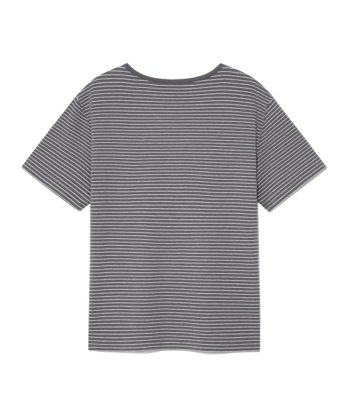 THECOLDESTMOMENT(ザコールデストモーメント)の「(w) TCM stripe round henley neck T (grey)(Tシャツ/カットソー・レディース・その他・SMALL/MEDIUM)」の3枚目の写真