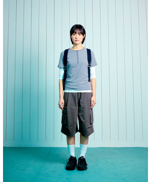THECOLDESTMOMENT(ザコールデストモーメント)の「(w) TCM stripe round henley neck T (grey)(Tシャツ/カットソー・レディース・その他・SMALL/MEDIUM)」の11枚目の写真