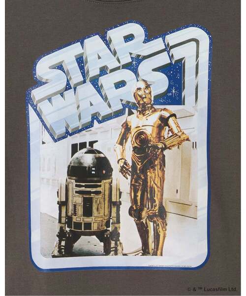 b・ROOM（ビールーム）の「【STAR WARS】【防汚・速乾・型崩れしない】アソートプリントTシャツ【MNCM】（Tシャツ/カットソー・キッズ・チャコール/オフホワイト/カーキ/ブラック・150cm/130cm/140cm/120cm）」の9枚目の写真