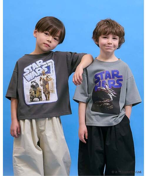 b・ROOM（ビールーム）の「【STAR WARS】【防汚・速乾・型崩れしない】アソートプリントTシャツ【MNCM】（Tシャツ/カットソー・キッズ・チャコール/オフホワイト/カーキ/ブラック・150cm/130cm/140cm/120cm）」の19枚目の写真