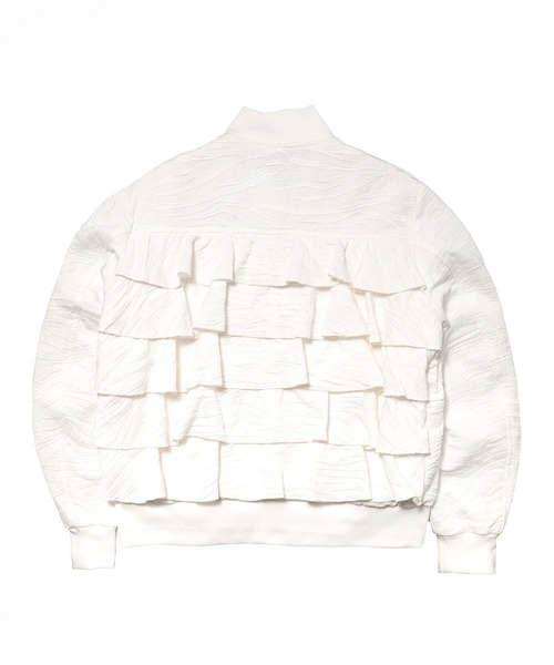KOWGA(コウガ)の「ZEBRA FRILL MA1 JKT(ブルゾン・レディース・ホワイト・FREE)」の2枚目の写真