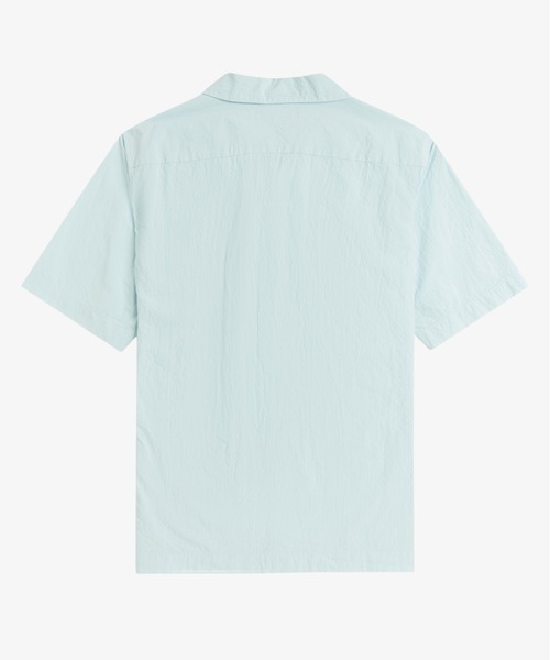 FRED PERRY（フレッドペリー）の「先行予約受付中／Seersucker Revere Collar Shirt／シアサッカーオープンカラーシャツ（シャツ/ブラウス・メンズ・グレー/ネイビー/ベージュ/ライトブルー・L/M/S）」の11枚目の写真