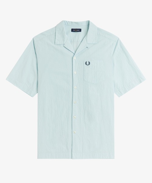 Seersucker Revere Collar Shirt／シアサッカーオープンカラーシャツ