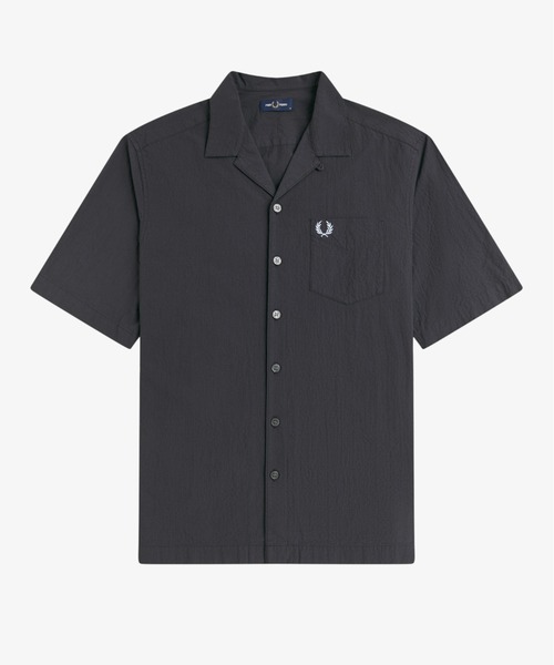 Seersucker Revere Collar Shirt／シアサッカーオープンカラーシャツ
