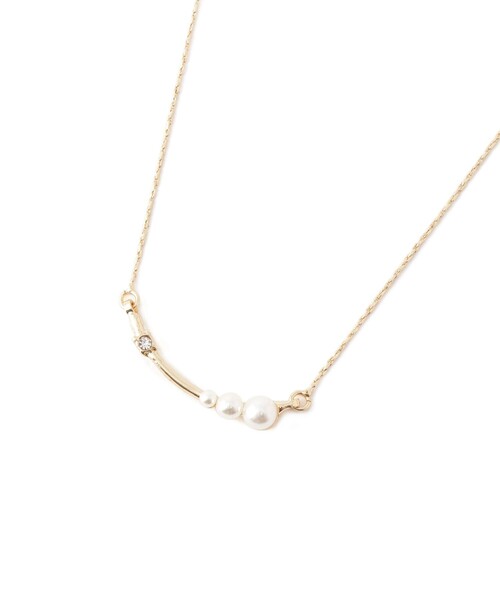 ROPE' PICNIC（ロペピクニック）の「パールカーブラインショートネックレス（ネックレス・レディース・シルバー/ゴールド・FREE）」の8枚目の写真