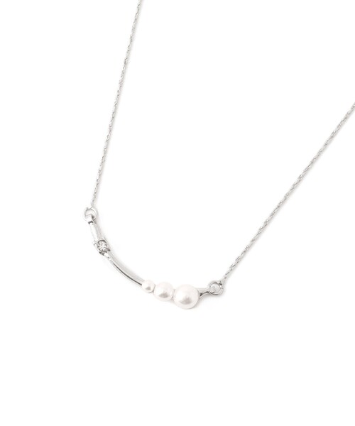 ROPE' PICNIC（ロペピクニック）の「パールカーブラインショートネックレス（ネックレス・レディース・シルバー/ゴールド・FREE）」の11枚目の写真