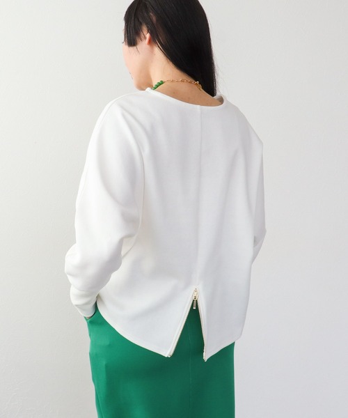 Three Four Time（ｽﾘｰﾌｫｰﾀｲﾑ）の「サカリバドルマンバックＺＩＰＰ（Tシャツ/カットソー・レディース・ブラック/オフホワイト・FREE）」の4枚目の写真