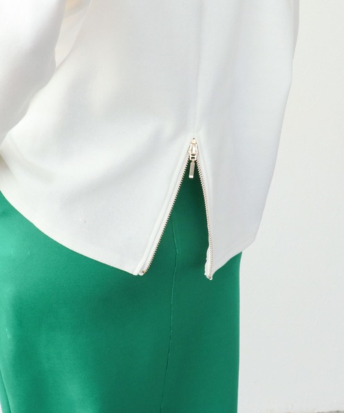 Three Four Time（ｽﾘｰﾌｫｰﾀｲﾑ）の「サカリバドルマンバックＺＩＰＰ（Tシャツ/カットソー・レディース・ブラック/オフホワイト・FREE）」の5枚目の写真