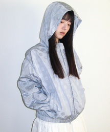 GLOSSY DOT WINDBREAKER BLUE