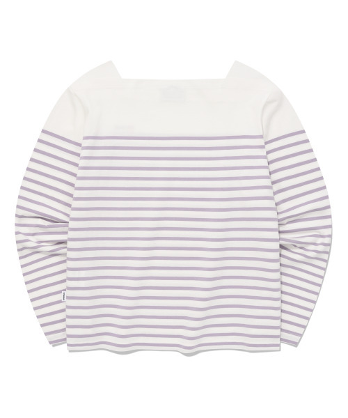 COVERNAT WOMAN(カバーナットウーマン)の「ウィメンズストライプロングスリーブラベンダー(Tシャツ/カットソー・レディース・その他・WS/WM)」の2枚目の写真