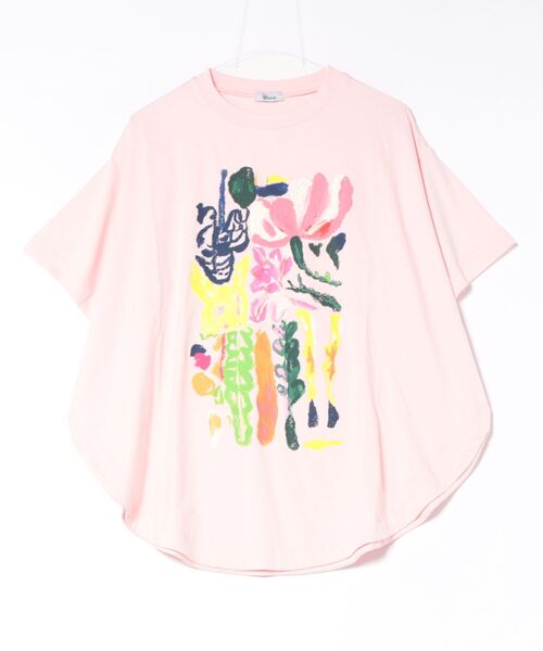 unica（ユニカ）の「フラワーアートサークルTシャツ  laides（Tシャツ/カットソー・レディース・ピンク/ブラック/オフホワイト・F）」の10枚目の写真