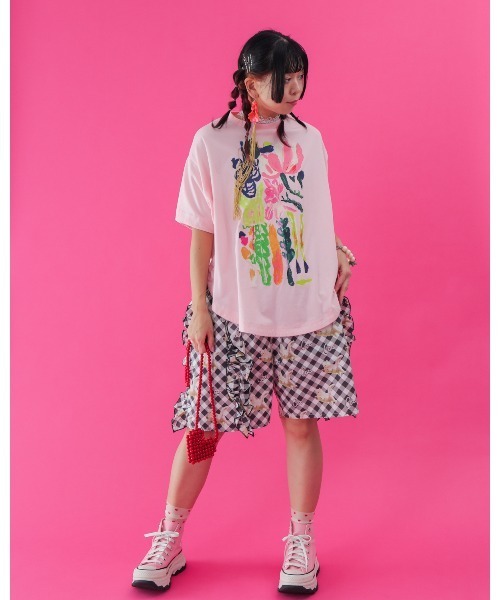 unica（ユニカ）の「フラワーアートサークルTシャツ  laides（Tシャツ/カットソー・レディース・ピンク/ブラック/オフホワイト・F）」の15枚目の写真