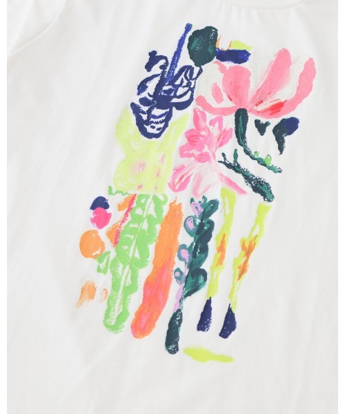 unica（ユニカ）の「フラワーアートサークルTシャツ  laides（Tシャツ/カットソー・レディース・ピンク/ブラック/オフホワイト・F）」の9枚目の写真