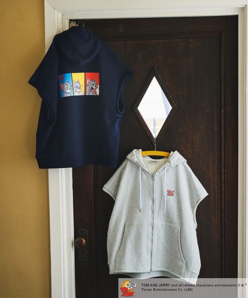 niko and...（ニコアンド）の「【トムとジェリー】コラボ フーディベスト（ベスト・レディース・グレー/ネイビー・FREE）」の10枚目の写真