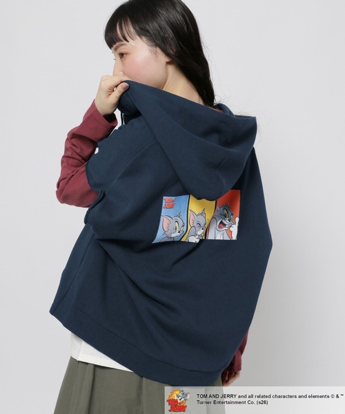 niko and...（ニコアンド）の「【トムとジェリー】コラボ フーディベスト（ベスト・レディース・グレー/ネイビー・FREE）」の13枚目の写真