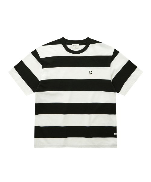 COVERNAT(カバーナット)の「ストライプラグビーラウンドTシャツブラック(Tシャツ/カットソー・レディース・その他・SMALL/MEDIUM/LARGE/X-LARGE/XX-LARGE/X-SMALL)」の1枚目の写真