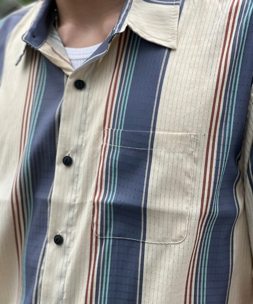 ROARK REVIVAL(ロアークリバイバル)の「【ROARK】"VERTICAL STRIPES" BLESS UP S/S(シャツ/ブラウス・メンズ・アイボリー・X-LARGE/LARGE/MEDIUM)」の5枚目の写真