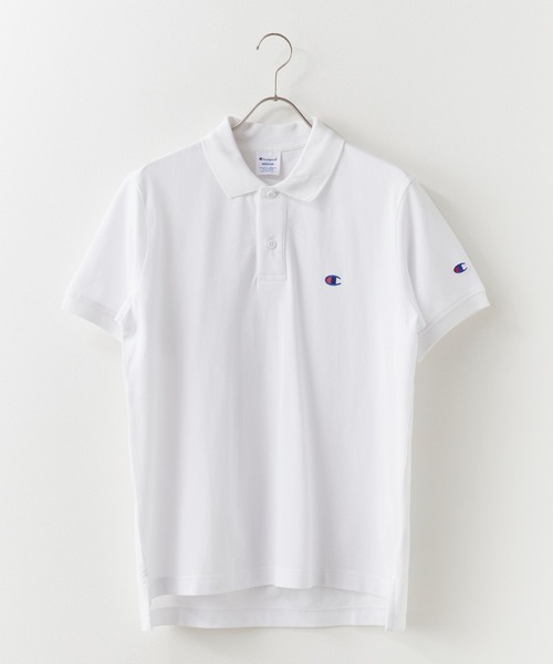 Champion(チャンピオン)の「Champion/チャンピオン ロゴワッペン ベーシック フィッシャーテール 半袖ポロシャツ 2026年 夏 夏服(ポロシャツ・メンズ・ホワイト/ブラック/ネイビー/グレー・M/L/XL)」の2枚目の写真