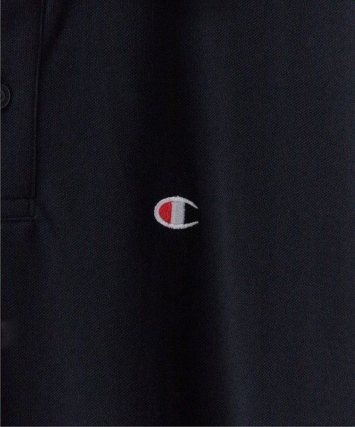 Champion(チャンピオン)の「Champion/チャンピオン ロゴワッペン ベーシック フィッシャーテール 半袖ポロシャツ 2026年 夏 夏服(ポロシャツ・メンズ・ホワイト/ブラック/ネイビー/グレー・M/L/XL)」の6枚目の写真