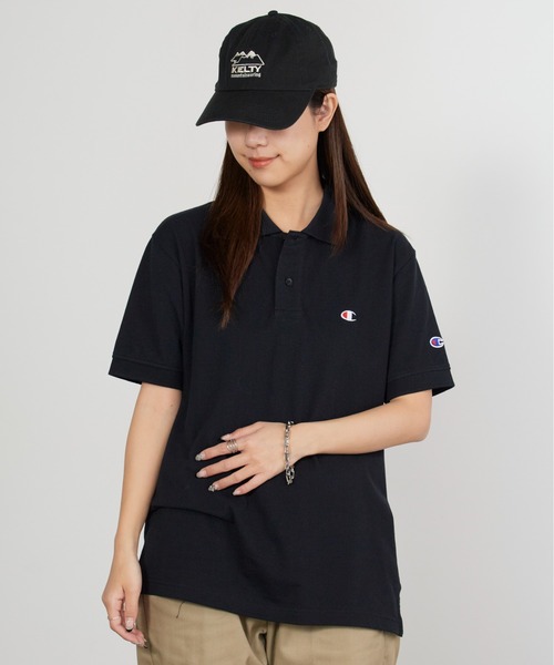 Champion(チャンピオン)の「Champion/チャンピオン ロゴワッペン ベーシック フィッシャーテール 半袖ポロシャツ 2026年 夏 夏服(ポロシャツ・メンズ・ホワイト/ブラック/ネイビー/グレー・M/L/XL)」の22枚目の写真